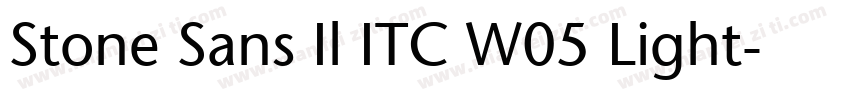 Stone Sans Il ITC W05 Light字体转换